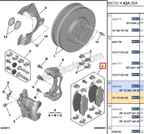 Fren Balatası Ön PBP FRN NM