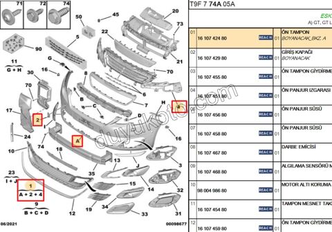 Ön Tampon P3082 LED FARLI+ PANJUR+