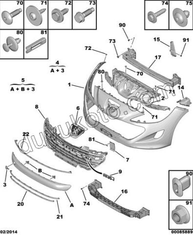Ön Tampon Izgarası Orta RCZ