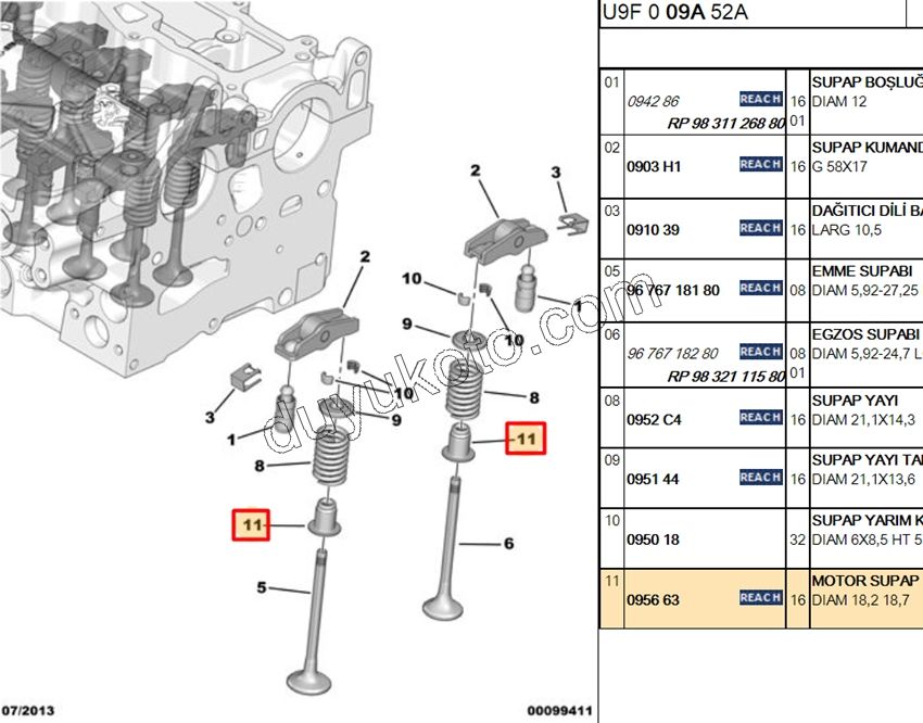 Subap Keçesi DW10F DW12R