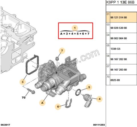 TERMOSTAT 1.2CC 130HP 2 SENSOR YESIL+SARI