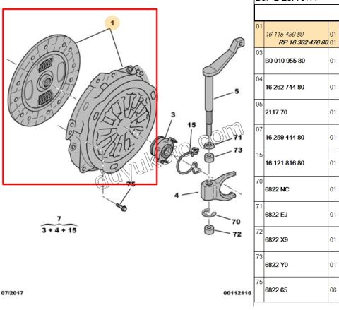 DEBRIYAJ SET P108 C12 OTOMATIK 1.0CC BENZIN