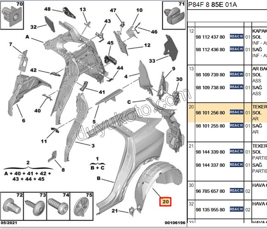 DAVLUMBAZ ARKA CAMURLUK L P30082