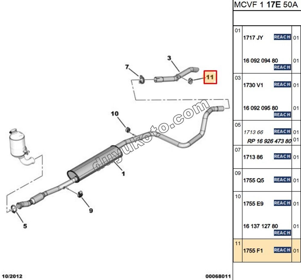 LASTIK EGZOZ ARKA PBP