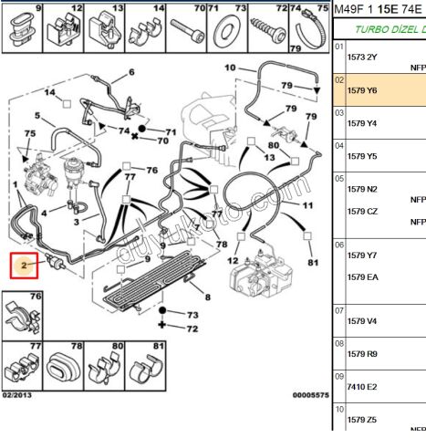 SENSOR MAZOT YAKIT DEVRE KESICI P607 DW12TED4 DW10TD 9640055680