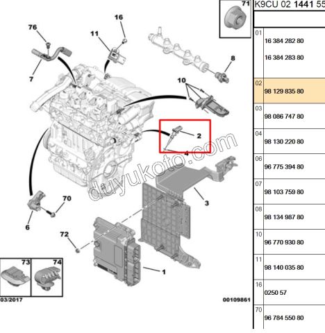 SENSOR SU SICAKLIK ALGILAYICI 1.5HDİ Euro6 2PIN SIYAH