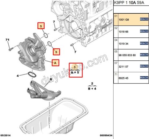 POMPA YAG 1.6HDİ Euro5/Euro6