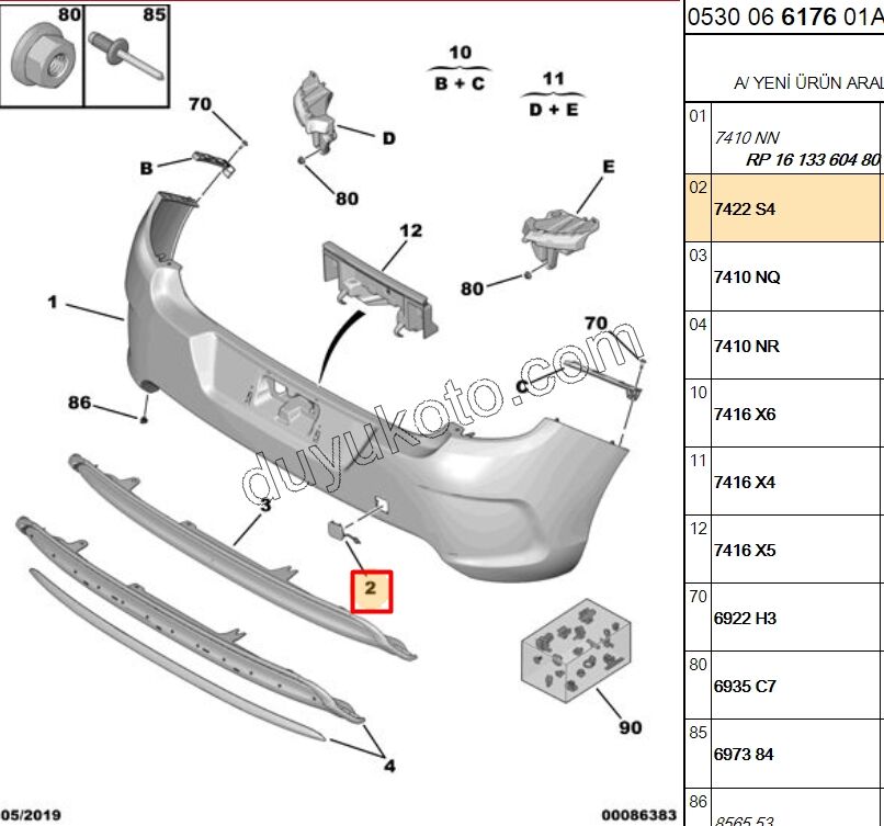 Ön Çeki Demiri Kapağı C42