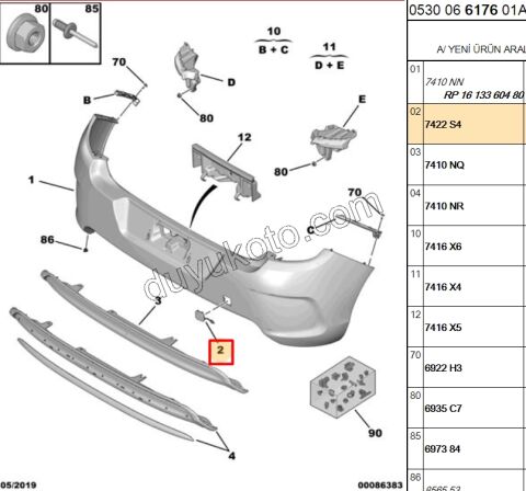 Ön Çeki Demiri Kapağı C42