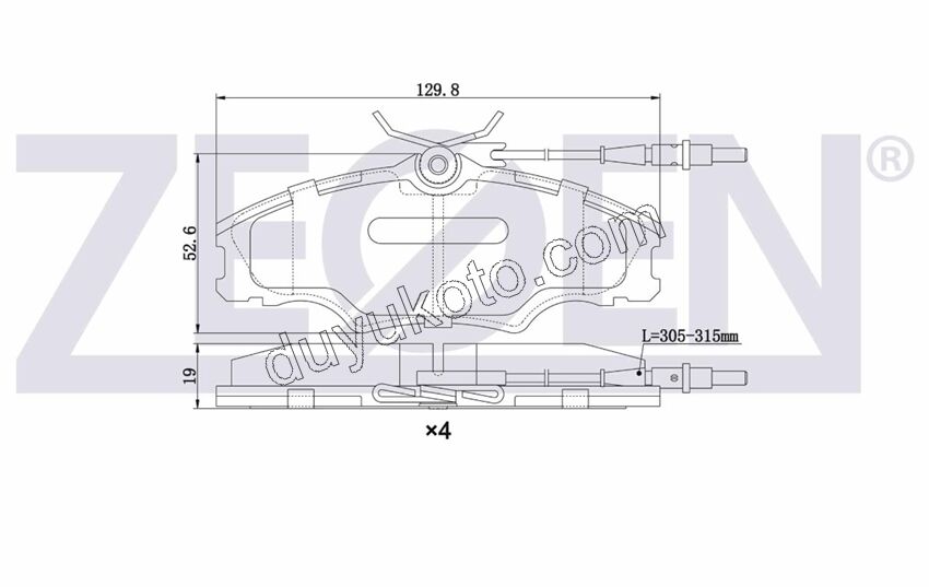 Ön Fren Balatası Takım P406 1.8 EW7J4 425268.04