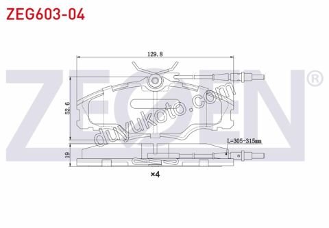 Ön Fren Balatası Takım P406 1.8 EW7J4 425268.04