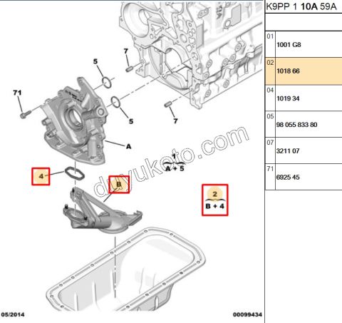 SUZGEC YAG POMPA 1.4HDİ/1.6HDİ Euro4 /Euro5/Euro6