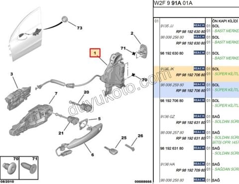 KILIT KAPI ON L P5081 SUPER KILIT+