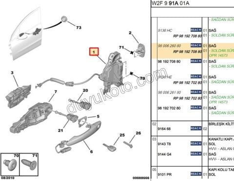 KILIT KAPI ON R P5081 SUPER KILIT+