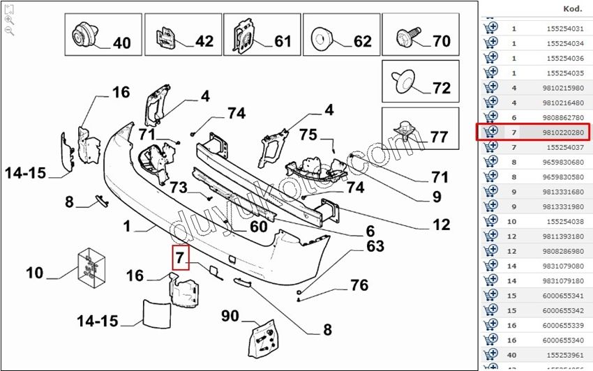 Arka Çeki Demiri Kapağı EXP4 SCD4