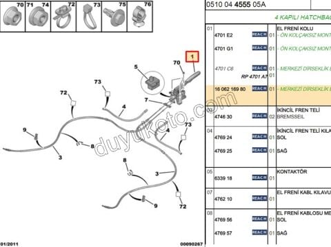 El Fren Kolu YM C41 KOLCAKLI