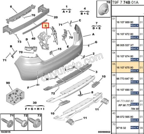 AYAK ARKA TAMPON YAN TAKVIYE TK P3082