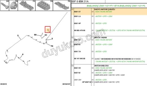 Tavan Anteni Çubuğu 6MM 85CM FIBER PRT3 PRT4