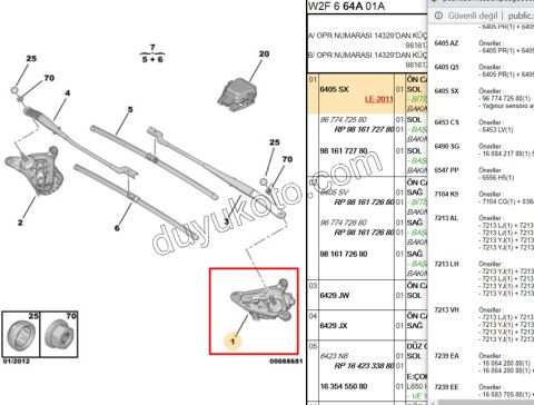 MOTOR CAM SILGI L P5081 12V 4PIN ENO