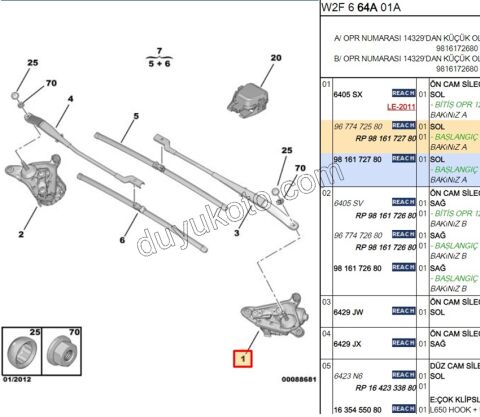MOTOR CAM SILGI L P5081 12V 4PIN ENO