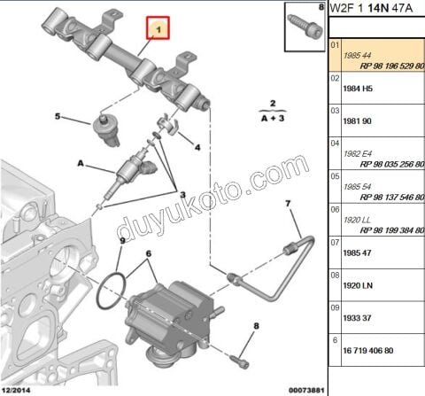 RAMPA ENJEKTOR 1.6THP 156HP MUSUR