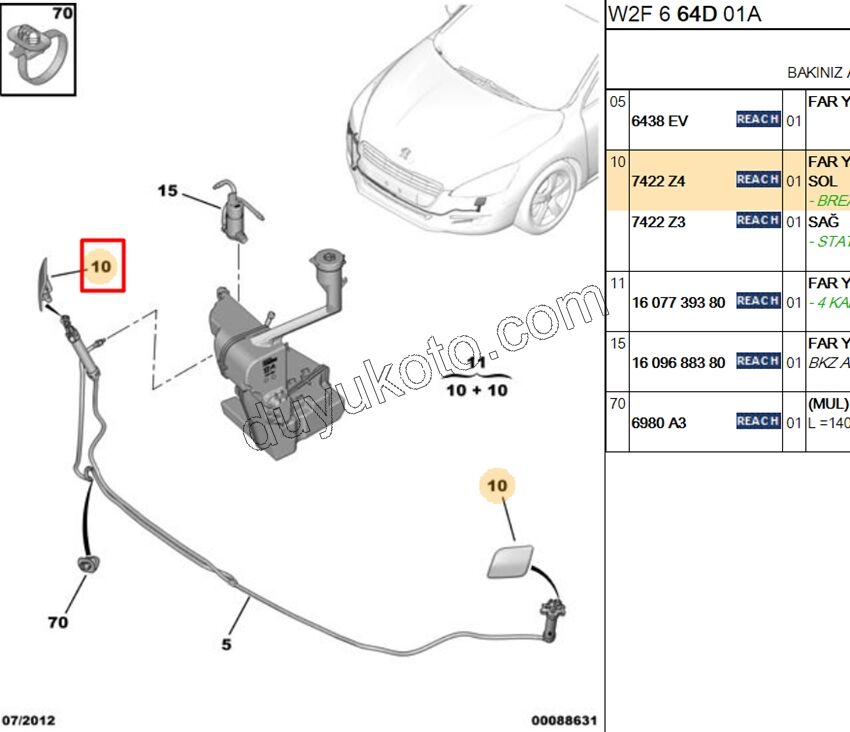 Far Sol Yıkama Kapağı P5081