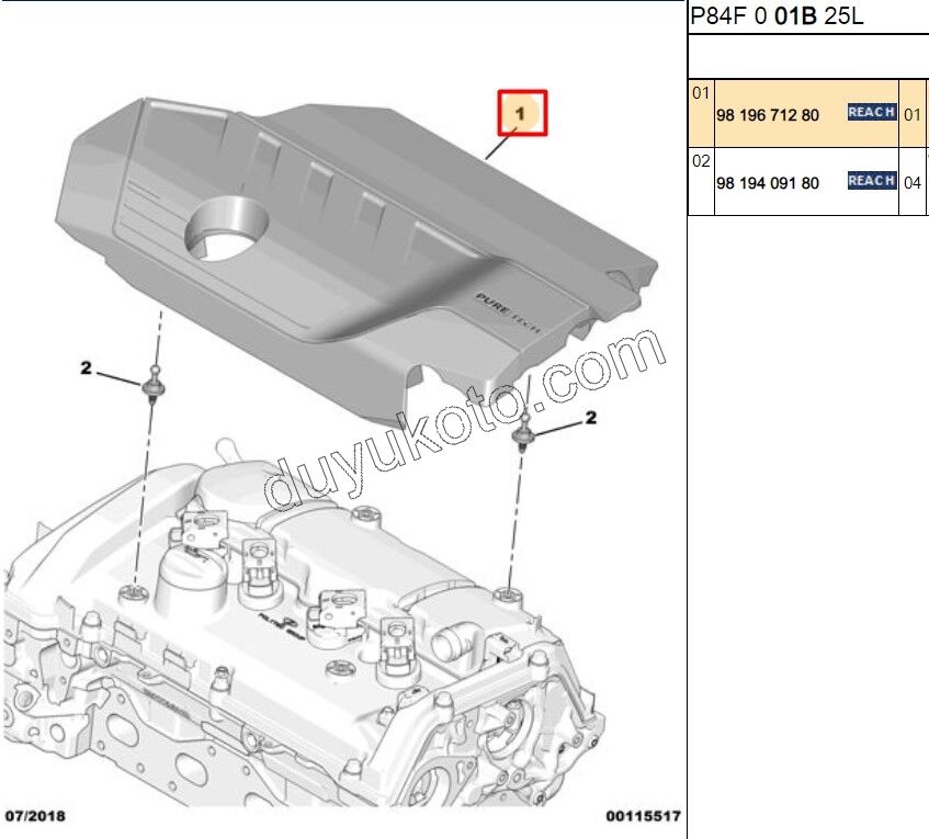 MUHAFAZA MOTOR UST 1.6VTi 120HP F 180HP