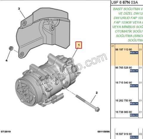 Klima Kompresörü BXR3 DCT3