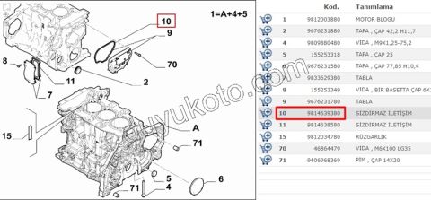 CONTA EKSANTRIK YAN KAPAK 1.0CC EB2 KOMP