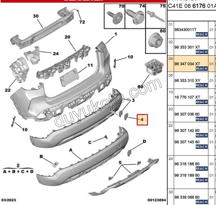 Arka Çeki Demiri Kapağı C43