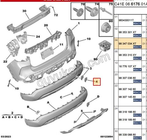 Arka Çeki Demiri Kapağı C43