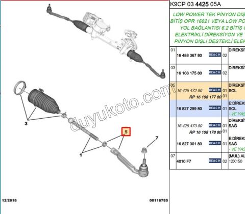 Sol Rot Başı PRT4 P3082 P30082