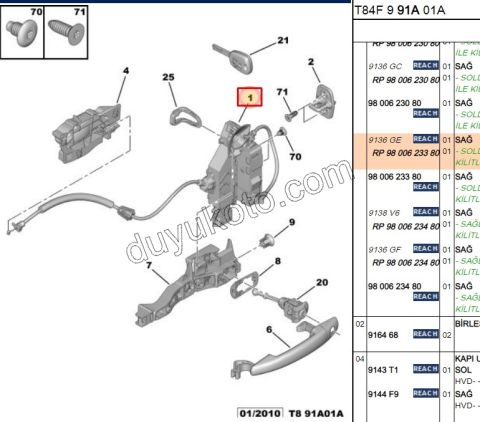 KILIT KAPI ON R P30081 P50081