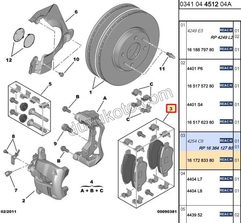 Fren Balatası Ön PBP NM FRN 2 FIS