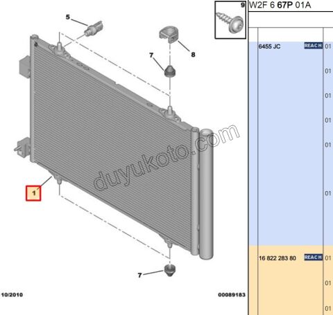 Klima Radyatörü P5081 C53 1.6HDİ Euro5 1.6VTi 120HP