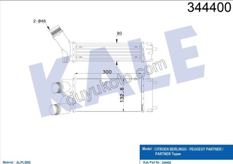 RADYATOR TURBO PRT3 DV6ATED4