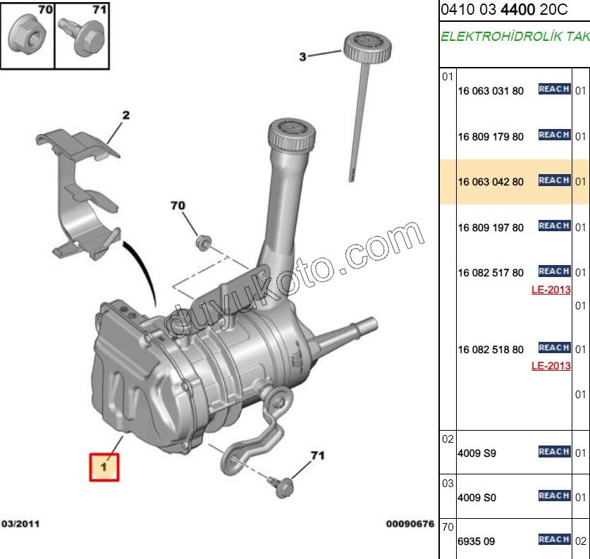 Direksiyon Pompası (Elektrikli)  PRT3