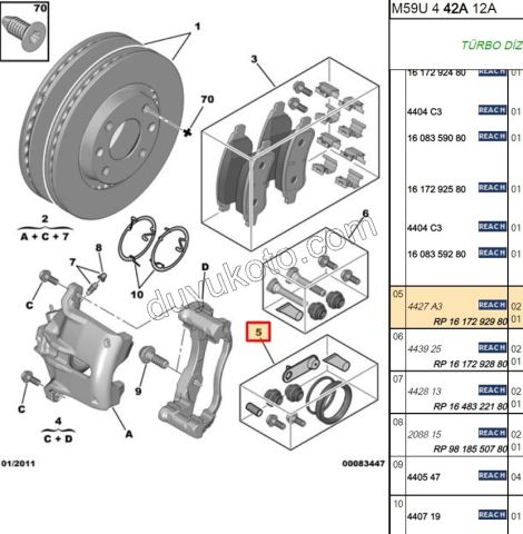 PIM FREN KALIPER TAMIR TK X 2AD P206