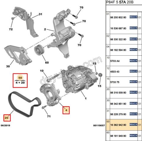 Alternatör V Kayış Kiti (Gergi Kütüklü) HBR P3083 P30082 P408 P54