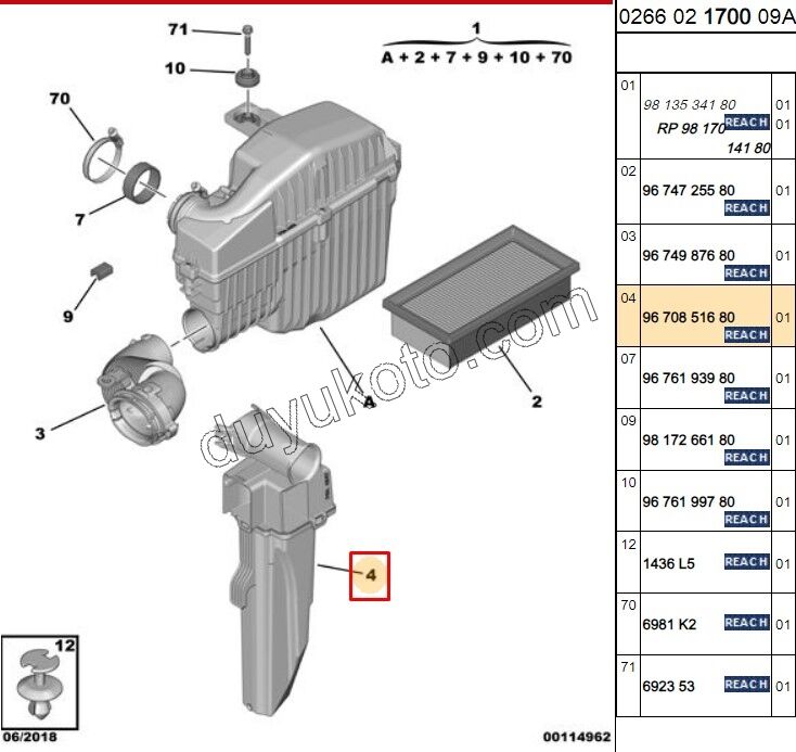BORU HAVA FILTRE ON PANEL P301 C33 EB2