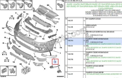 Ön Tampon Kapağı Köşe Sol C41