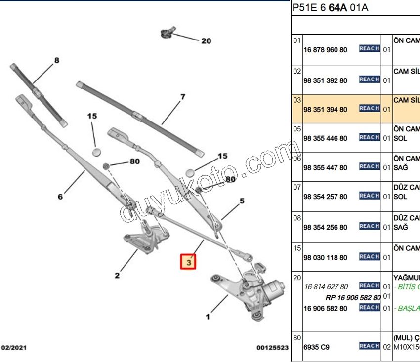 KUMANDA KOLU ON CAM SILGI ARA P3083