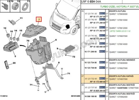 KAPAK SIGORTA KUTU UST BXR3MQ