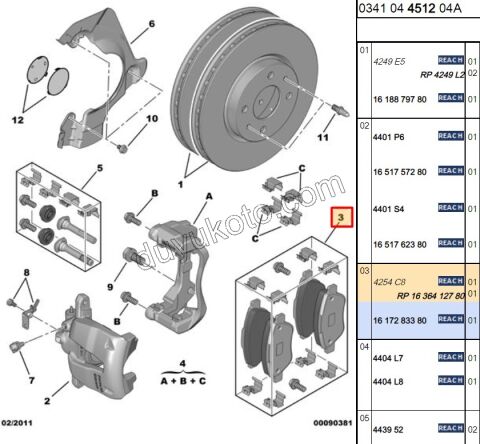 Fren Balatası Ön PBP NM FRN
