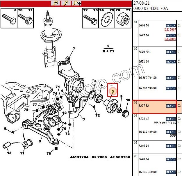 Ön Teker Poryası BXR2 18Q