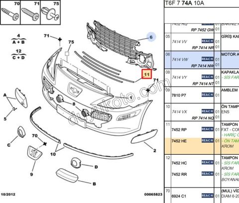 KROM ON TAMPON IZGARA NIKELAJ TK P3072 IZGARA
