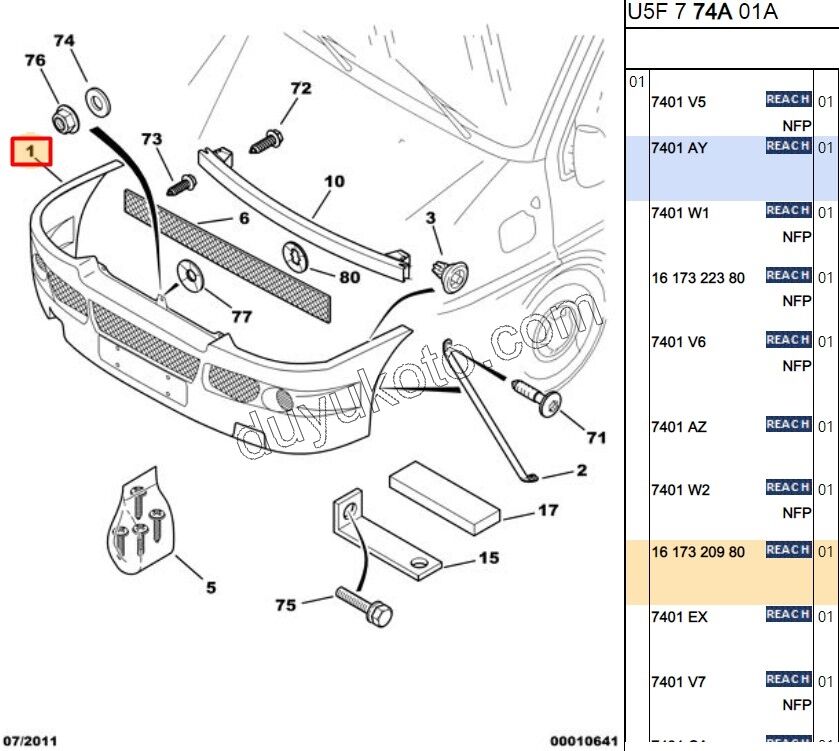 Ön Tampon BXR2 DCT2