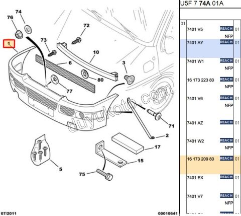 Ön Tampon BXR2 DCT2