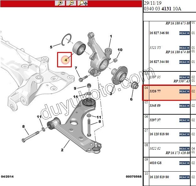 Ön Teker Rulmanı (ABS'li) PBP FRN