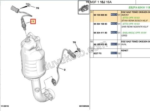 LAMBDA SENSOR UST 1.2CC 75/100HP